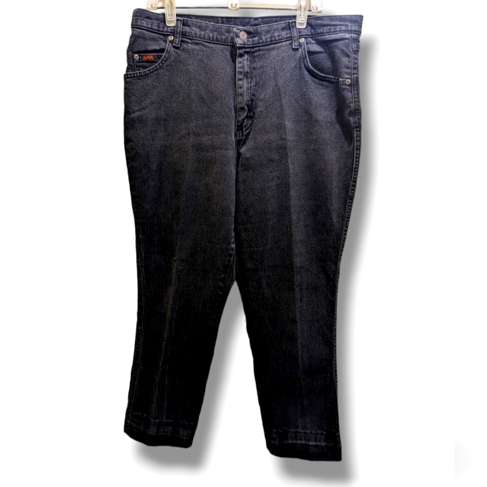 Lee Women's Black High Rise Slim Straight Leg Ankle Jeans- 18S
